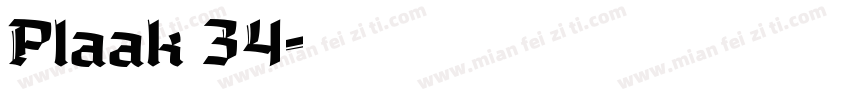 Plaak 34字体转换